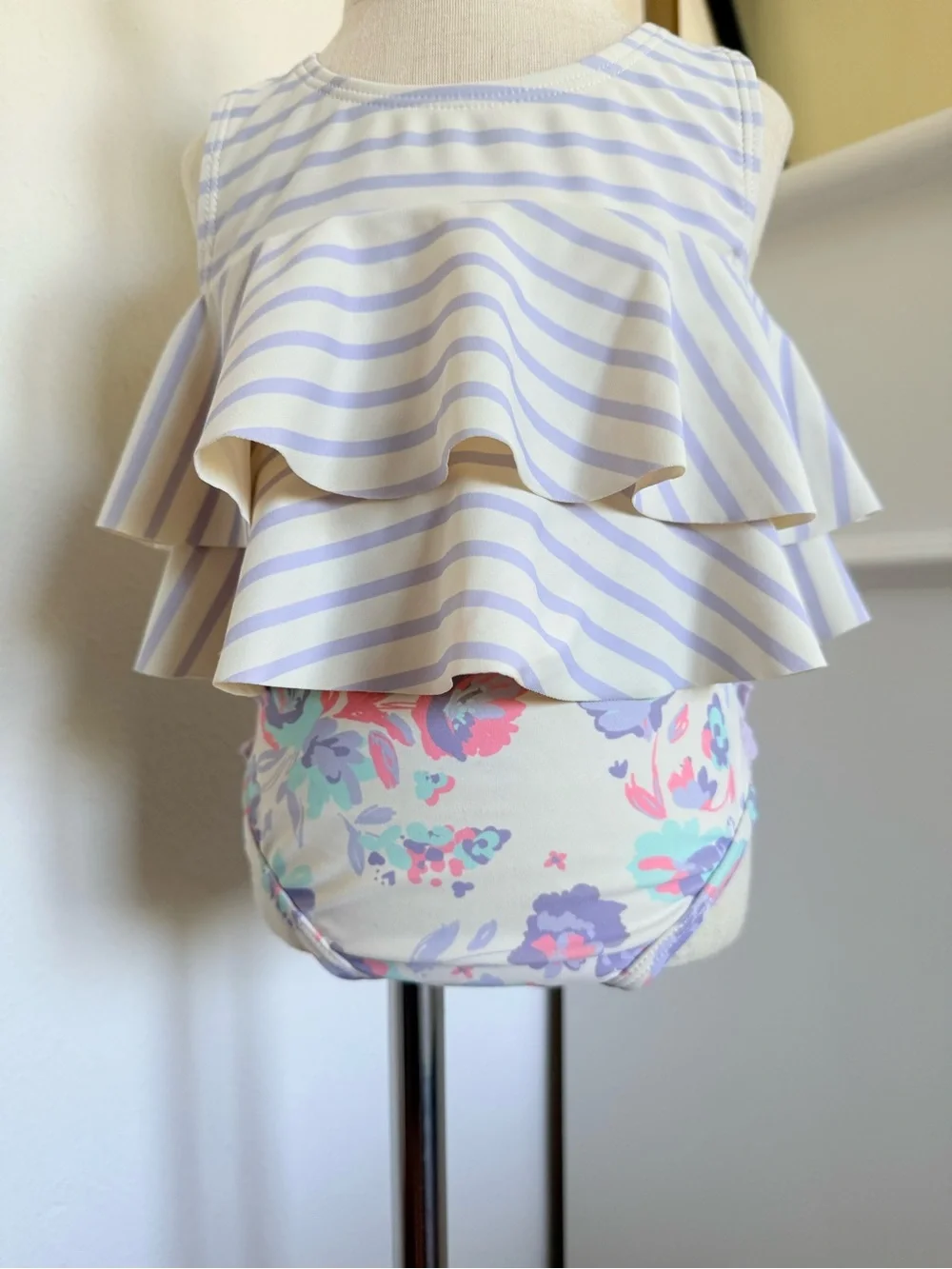 RuffleButts 4T 2 Piece Ruffle Tankini Swimsuit